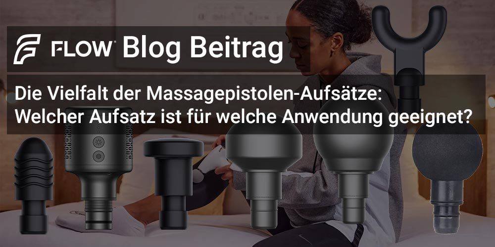 Blogartikel: Die Vielfalt der Massagepistolen Aufsätze. Welcher Massagegun Aufsatz ist für welche Anwendung geeignet