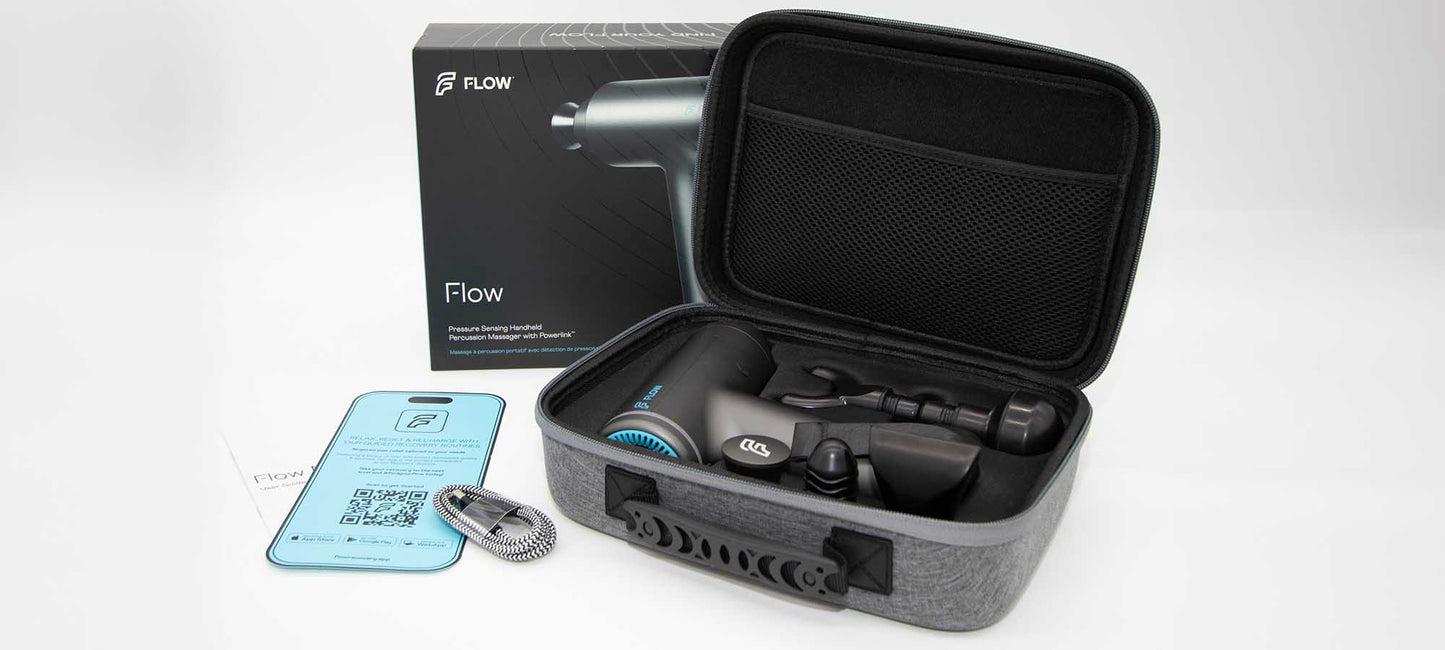 Flow Elite GO Massagepistole. Mini Massagegun mit hoher Leistung und Qualität